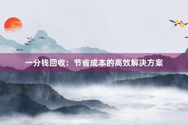 一分钱回收：节省成本的高效解决方案